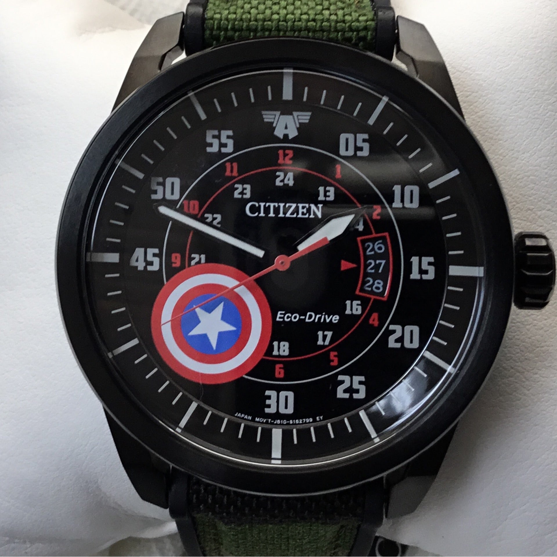 CITIZEN MARVEL GTS MCL WR100 Stainless Steel Camo Strap Captain